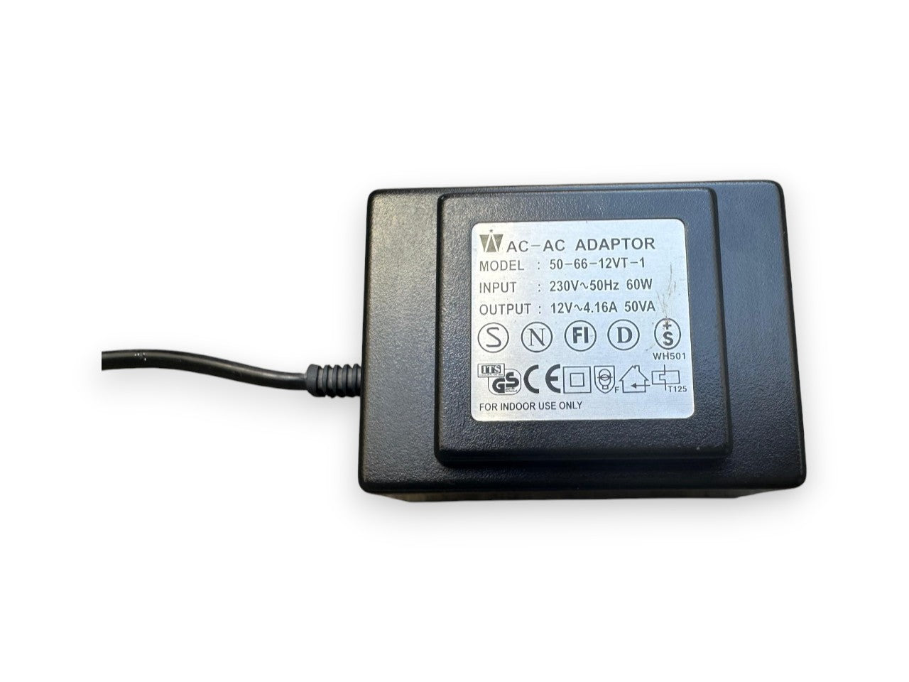 AC-AC adapter model 50-66-12VT-1