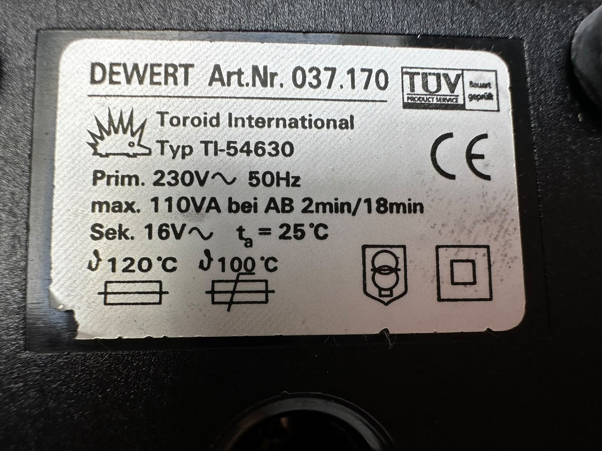 Dewert 037.170 transformator – TI-54630 – 16V
