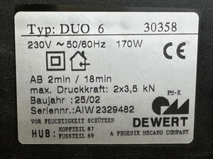 Dewert DUO 6 30358 – Dubbele bedmotor – 2×3500 N – 87/69 mm