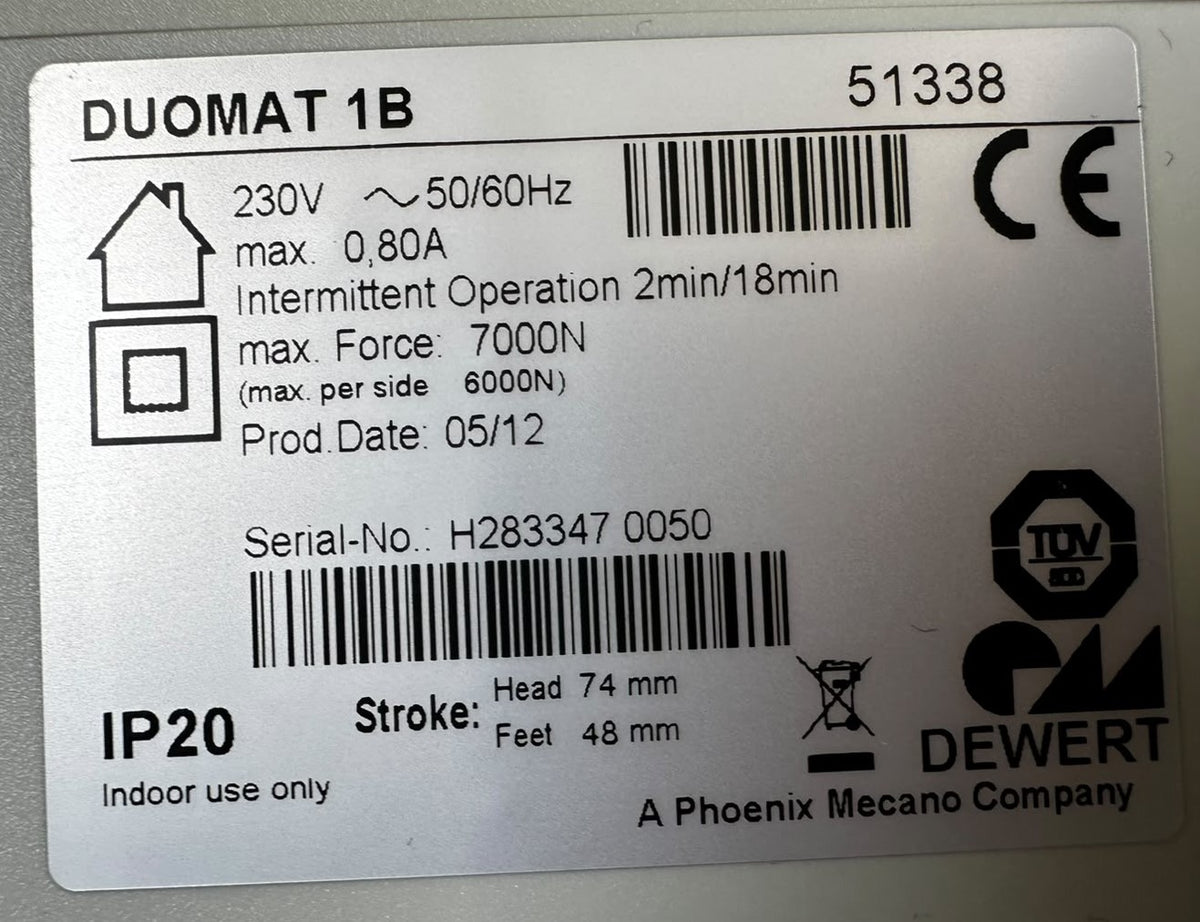 Dewert DUOMAT 1B 51338 – krachtige dubbele bedmotor