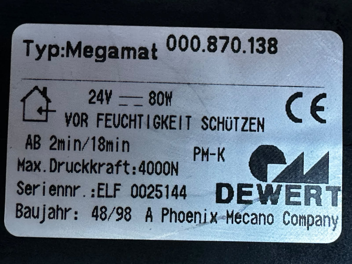 Dewert Megamat 000.870.138 actuator – 4000 N