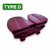 D Bordeaux rood