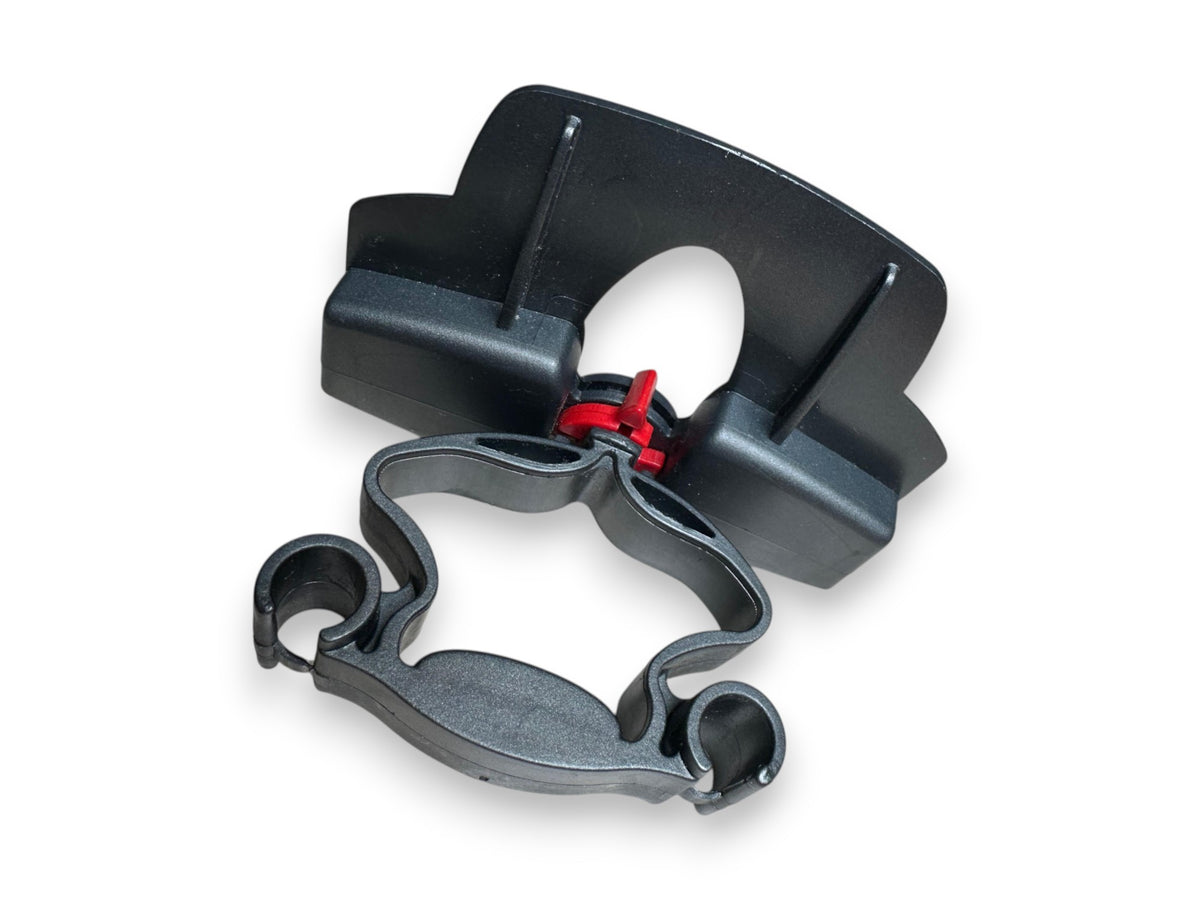Dubbele lattenhouder met hardheidsverstelling – 35 × 8 mm – Ø12 mm pennen