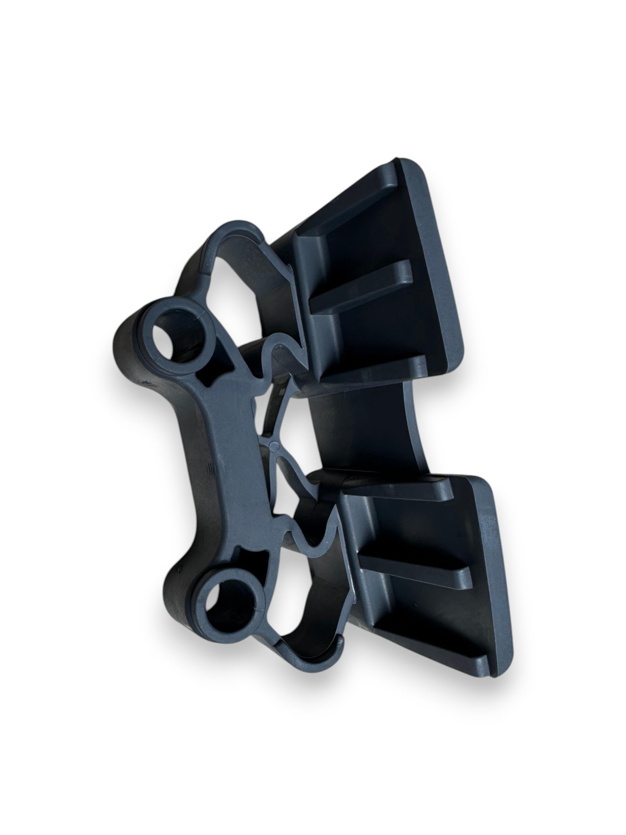 Dubbele rubberen lattenhouder circa 35 × 8 mm – hoog model – penbevestiging Ø 12 mm