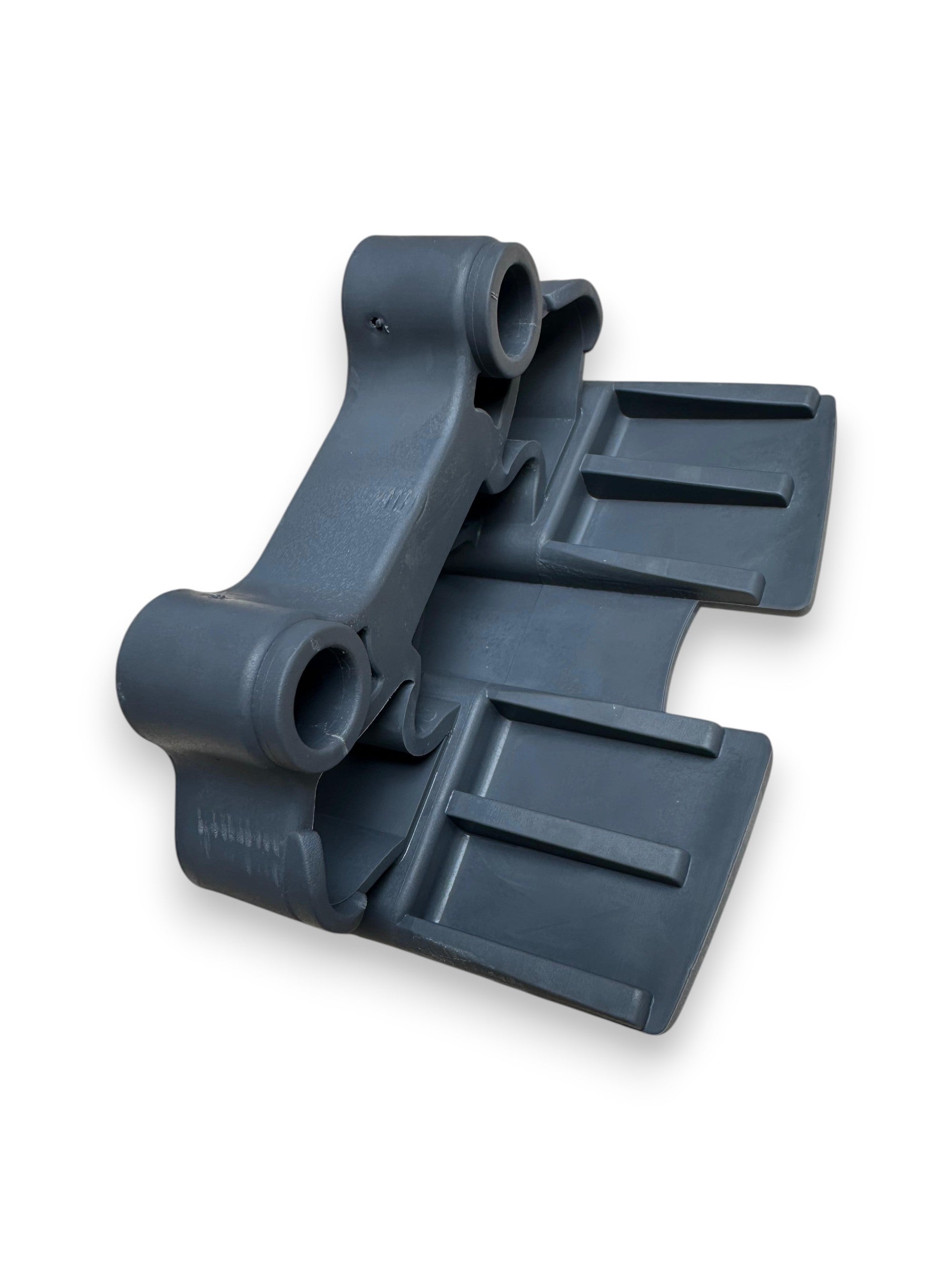 Dubbele rubberen lattenhouder circa 35 × 8 mm – hoog model – penbevestiging Ø 12 mm