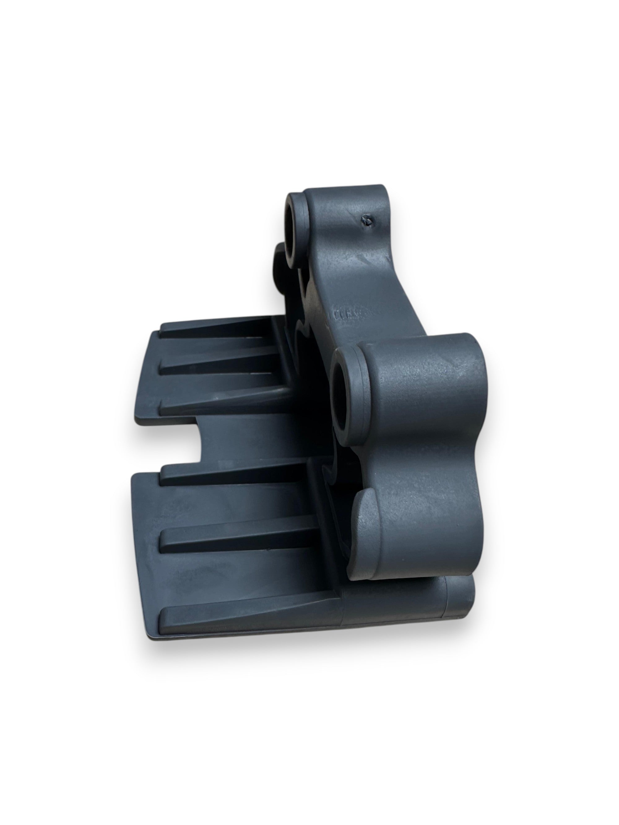 Dubbele rubberen lattenhouder circa 35 × 8 mm – hoog model – penbevestiging Ø 12 mm
