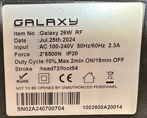 Galaxy 26W RF 1002800A20014 – dubbele bedmotor – 72/54 mm