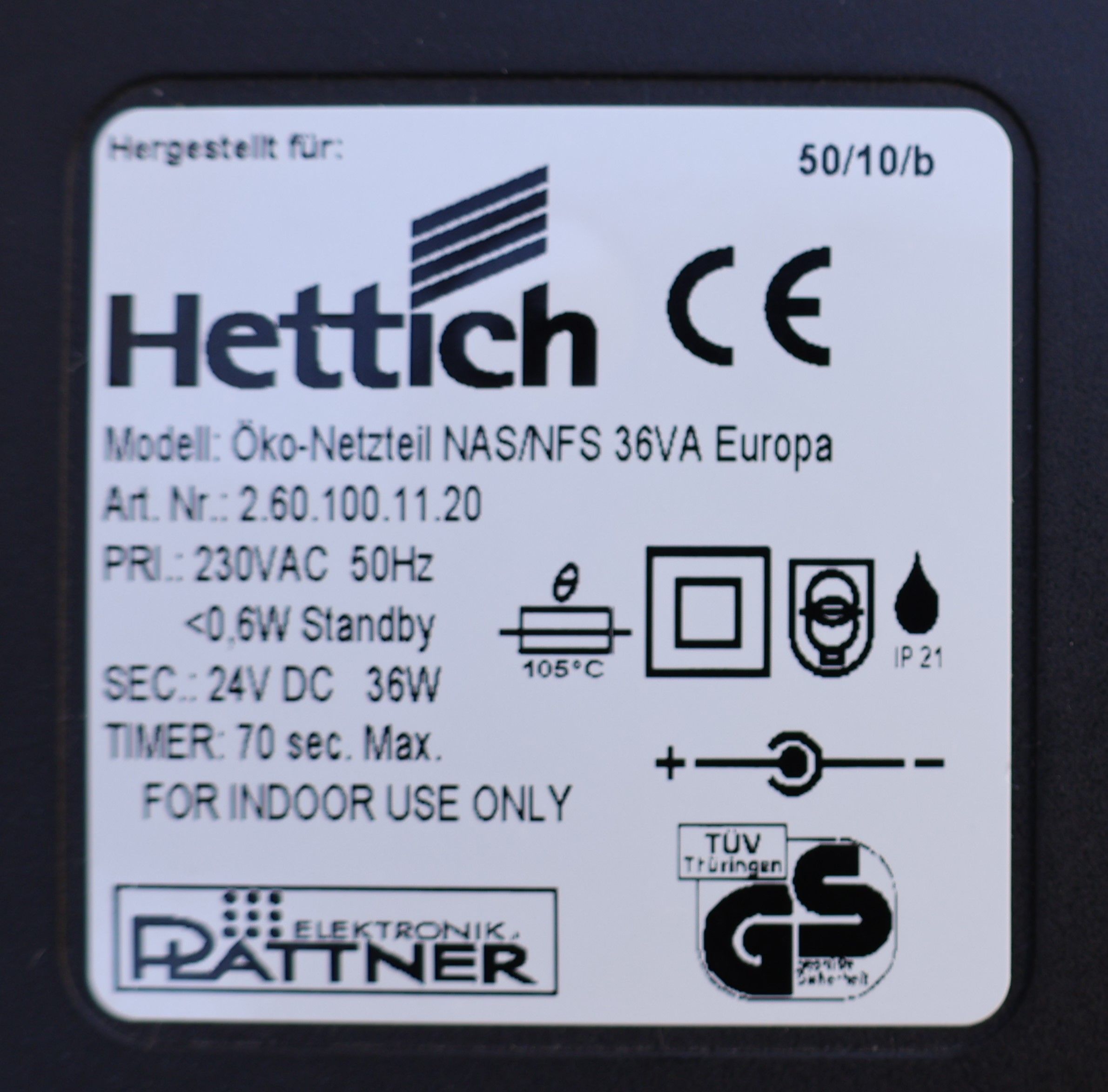 Hettich transformator 2.60.100.11.20