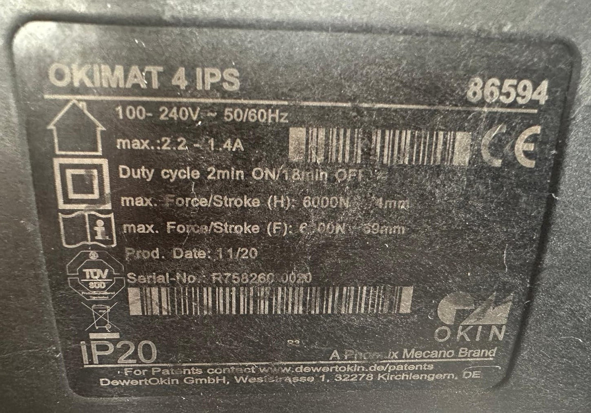 OKIN OKIMAT 4 IPS 86594 – draadloze dubbele bedmotor | 2 × 6000 N | 74/69 mm