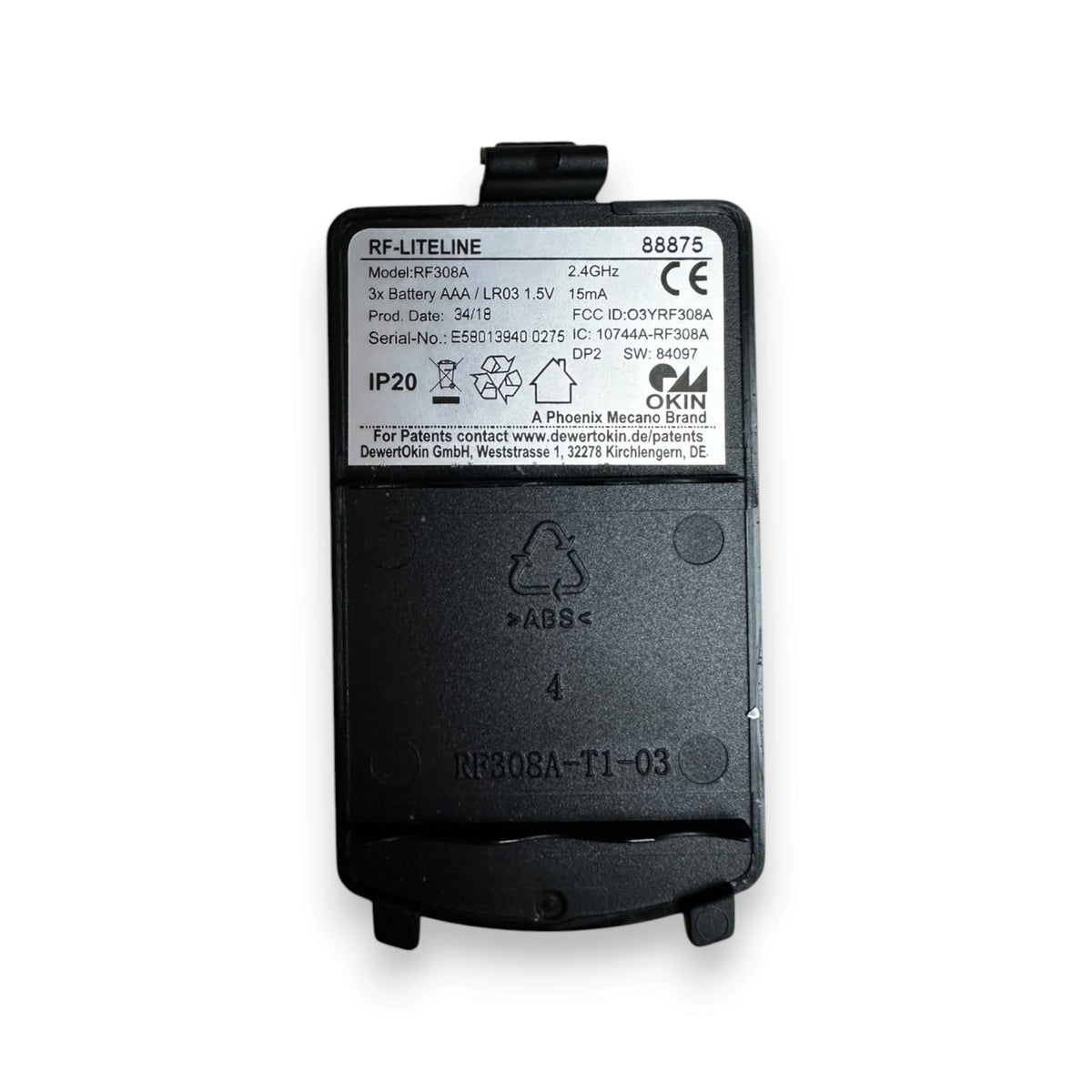 OKIN RF-Liteline RF308A 88875 | Draadloze afstandsbediening 2.4GHz – 7 knoppen