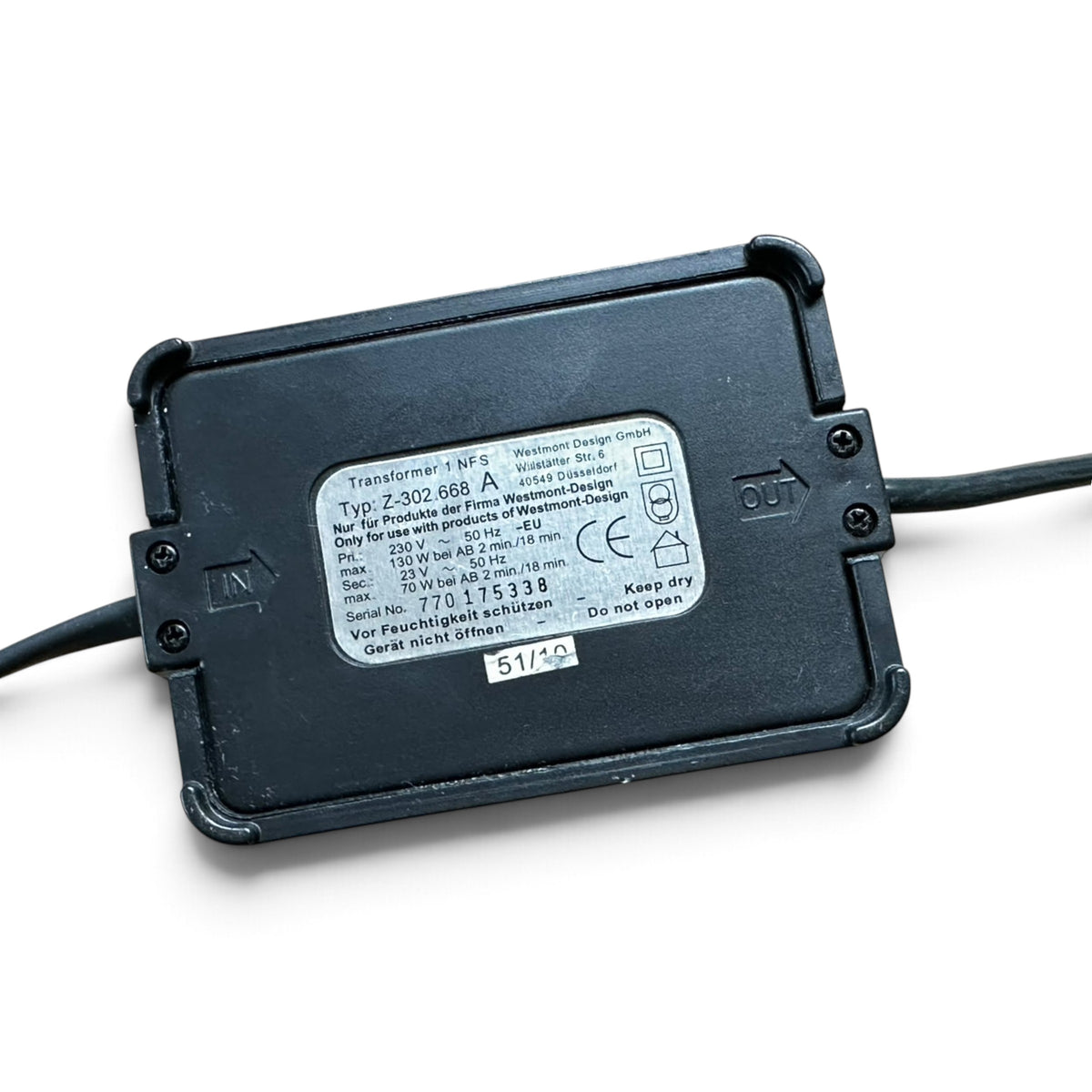 Westmont Design Z-302.668 A Transformator – 23V – 6-pins