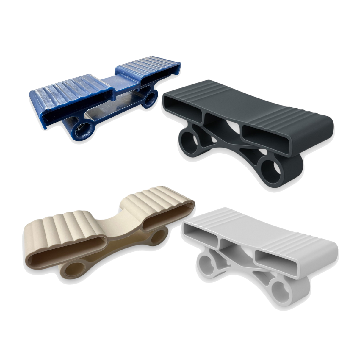 Dubbele lattenhouder voor 35 × 8 mm latten – penbevestiging – diverse modellen